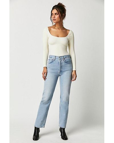 Agolde Pinch Waist 90s Jean At Free People In Focus, Size: 25 - Blue