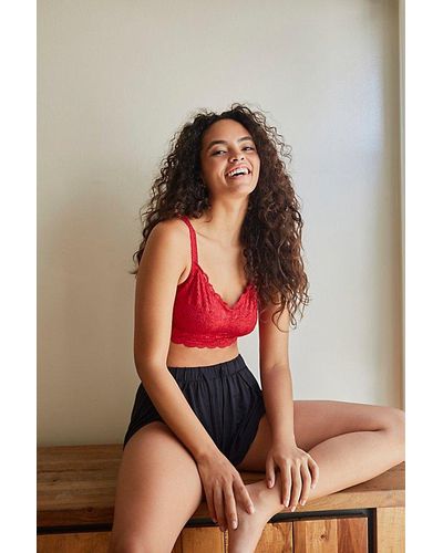 Free People Curvy Never Say Never Bra - Red