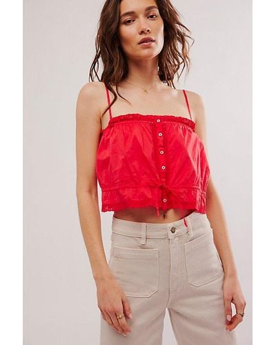 Free People Wistful Daydream Tube Top - Red