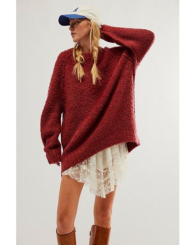 Free People Teddy Sweater Tunic in Sugar Swirl