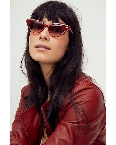 Free People Olympic Cat Eye Sunglasses At In Paprika - Multicolor