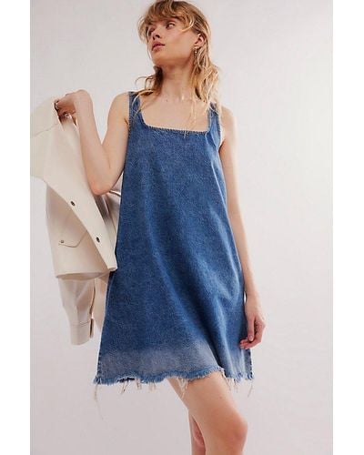Closed Short Denim Dress - Blue