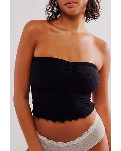 Intimately By Free People Eyelet Seamless Tube Top - Black