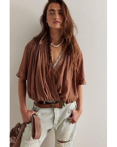 Free People We The Free Benny Shirt - Brown
