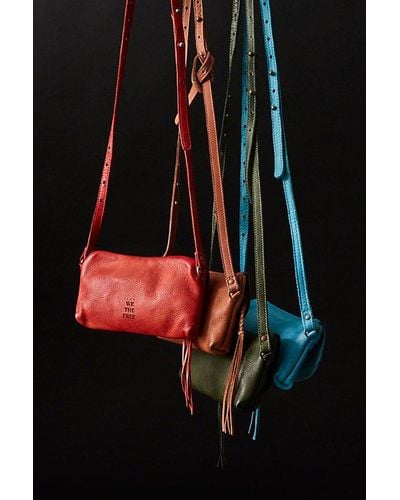 Free People Rider Crossbody Bag At Free People In Red Hot - Multicolor