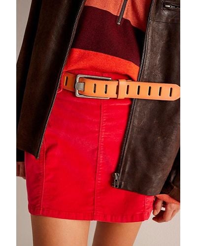 Free People Jona Belt At Free People In Coral Brick, Size: S/m - Red