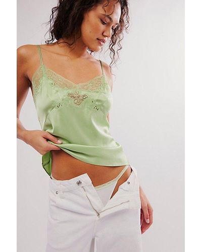 Only Hearts Silk Charmeuse Cami - Green