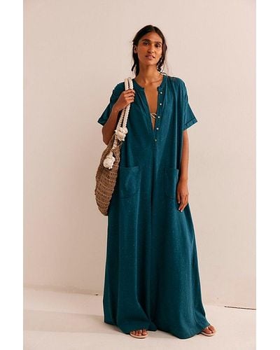 Free People My Go-To Jumpsuit - Blue
