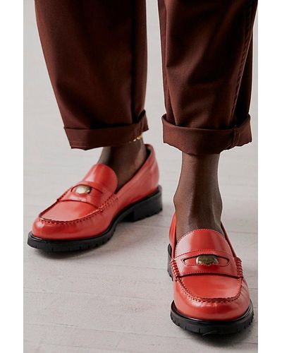 Free People Liv Loafers - Red