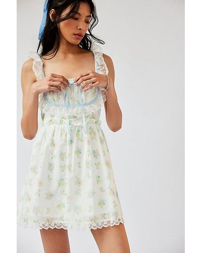 For Love & Lemons Sage Mini Dress - White