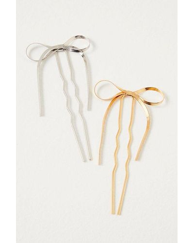 Free People Barely There Bow Pin - Natural