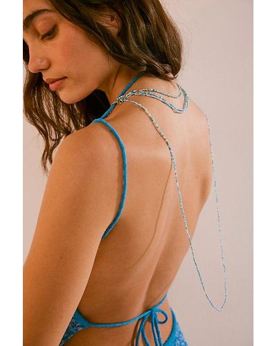 Free People Summer Dive Necklace - Blue