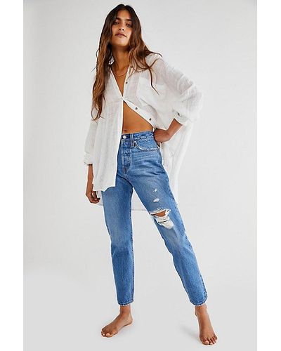 Levi's Wedgie Icon High-Rise Jeans - Blue