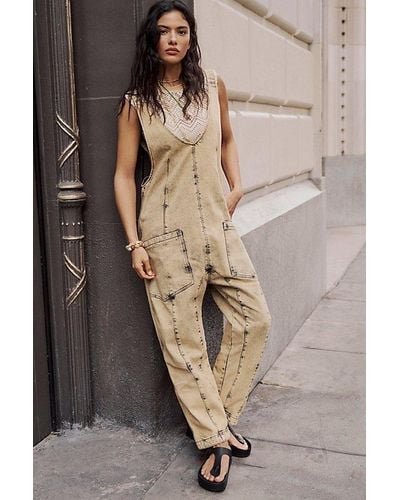 Free People We The Free High Roller Jumpsuit - Brown