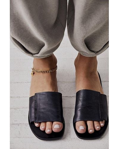 Free People Verona Slide Sandals - Black
