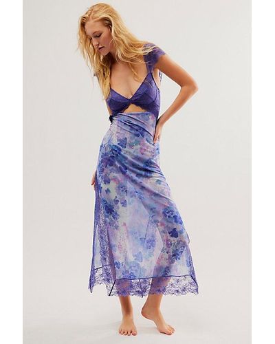 Intimately By Free People Suddenly Fine Maxi Slip - Purple