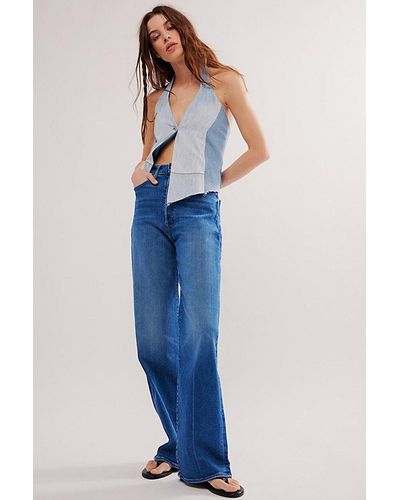 Mother The Tune Up Maven Sneak Jeans - Blue