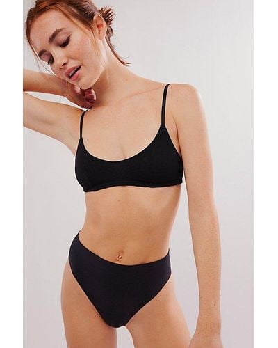 Intimately By Free People Scooped Out Mesh Bra - Black