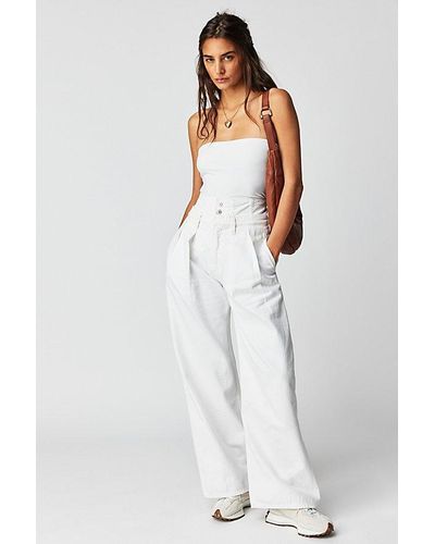 Free People Citizens Of Humanity Samira Corset Baggy Jeans - White