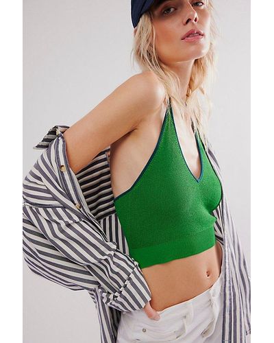 Intimately By Free People Out And About Solid Halter Top - Green