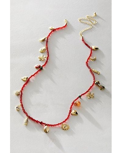 Free People Marson Belly Chain - Red