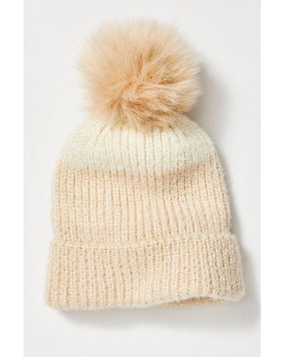 Free People Cold Creek Pom Beanie - Natural