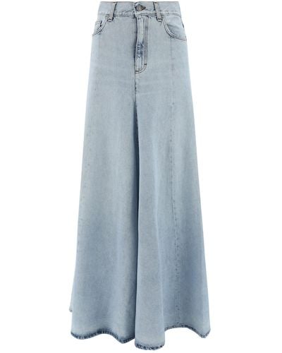 Haikure Serenity Stromboli Maxi Skirt - Blue