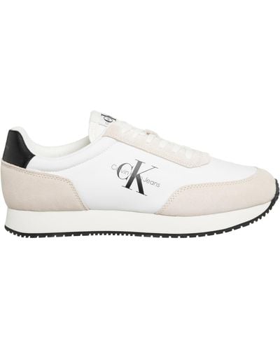 Calvin Klein Sophisticated Trainers With Contrast Details - White