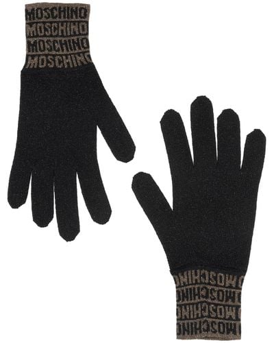 Moschino Wool Gloves - Black
