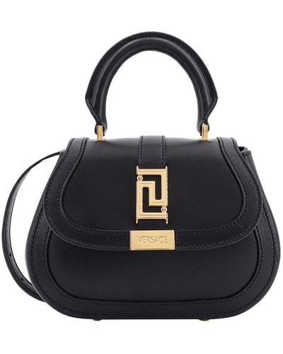 Versace La Greca Goddess Handbag - Black