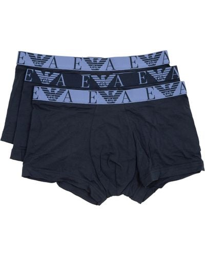 Emporio Armani Underwear Cotton Boxer - Blue