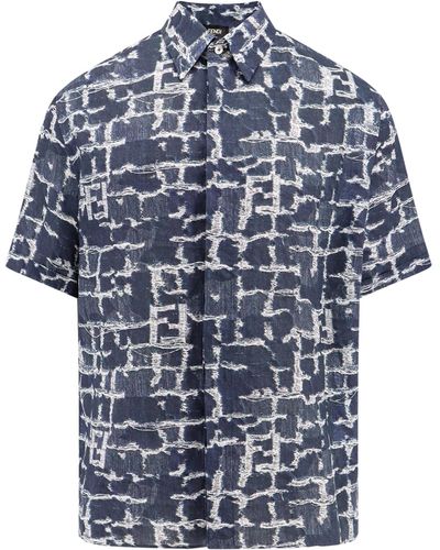 Fendi Short Sleeve Shirt - Blue