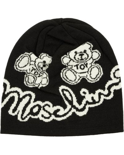 Moschino Teddy Bear Wool Beanie - Black