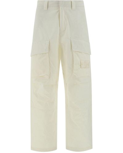 Stone Island Cargo Trousers - White