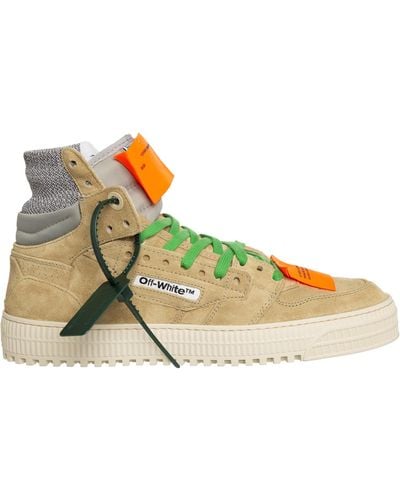 Off-White c/o Virgil Abloh Court 3.0 Colour-block High-top Trainers - Yellow
