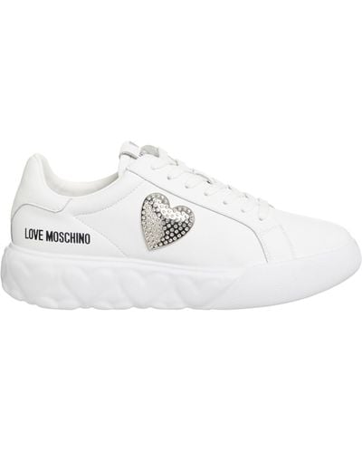 Love Moschino Sneakers puffy heart - Bianco