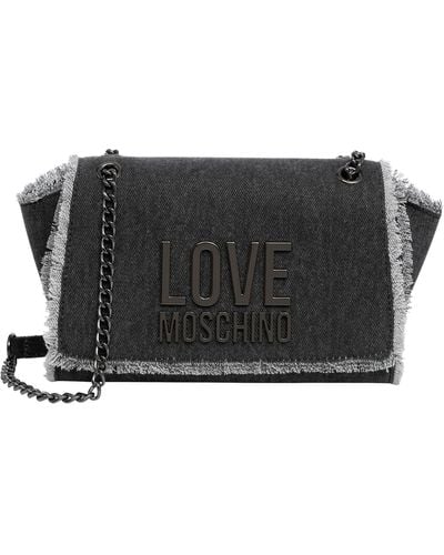 Love Moschino Metal Logo Shoulder Bag - Black