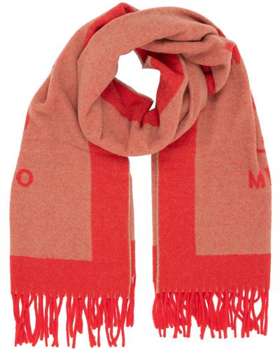 Moschino Wool Wool Scarf - Red