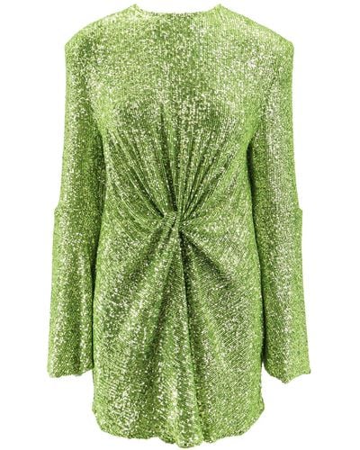 Nervi Crystal Mini Dress - Green