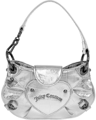 Juicy Couture Love Metallic Croco Handbag - Gray
