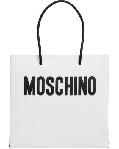 Moschino Logo Tote Bag - White