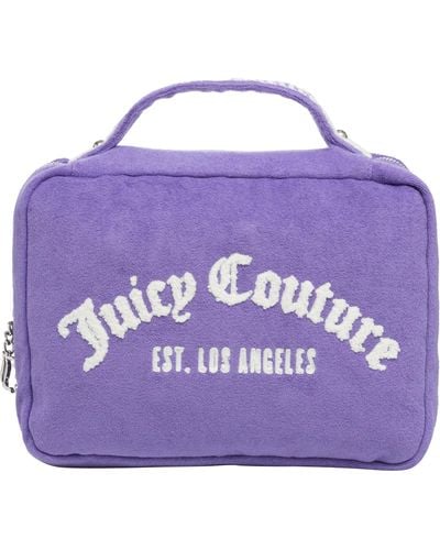 Juicy Couture Iris Towelling Toiletry Bag - Purple
