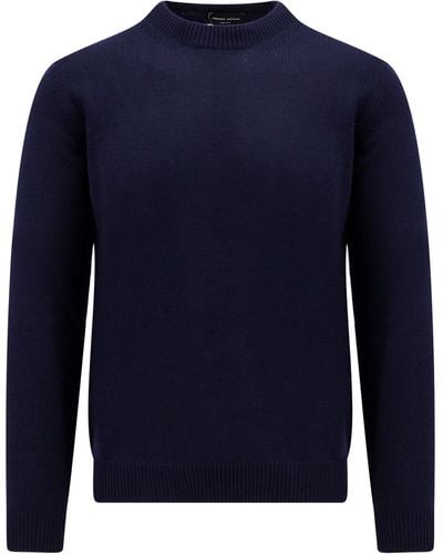 8 By YOOX LEOPARD JACQUARD SWEATER, Bright blue Men's Sweater
