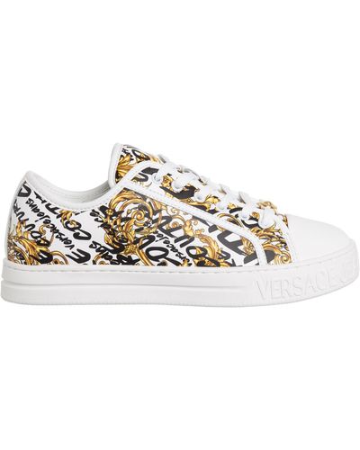 Versace Sneakers court 88 logo brush couture - Bianco