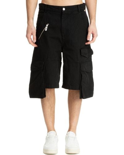 Gcds Denim Shorts - Black