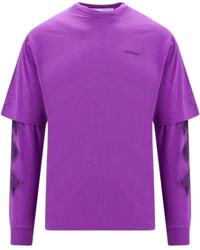 Off-White c/o Virgil Abloh Long Sleeve T-shirt - Purple