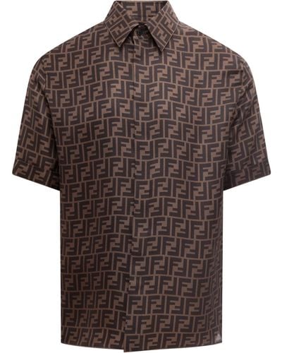 Fendi Short Sleeve Shirt - Brown