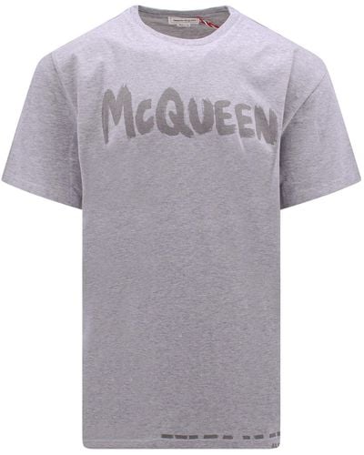 Alexander McQueen Graffiti T-shirt - Gray