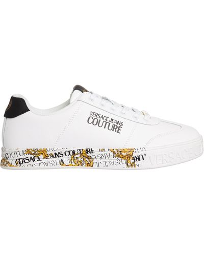 Versace Court 88 Logo Couture Trainers - White