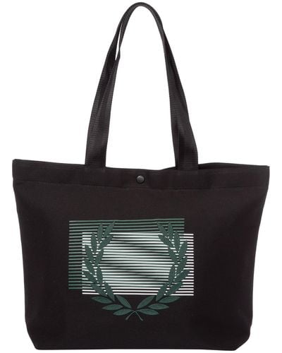 Fred Perry Cotton Tote Bag - Black